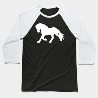 trotting horse white Baseball T-Shirt